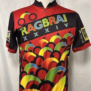 RAGBRAI XXXIV Verge Sport Cycling Jersey Men’s Medium Bike Graphic 2006 Red